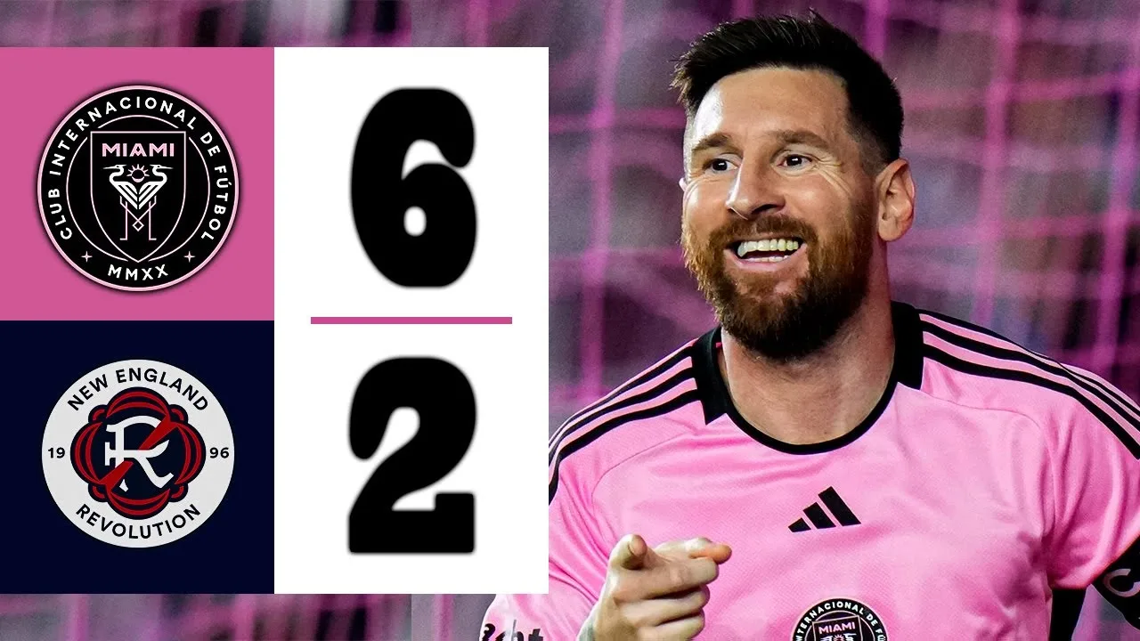 LA MAGIE DE LIONEL MESSI VOLE LA SPECTACLE | Inter Miami contre Nouvelle-Angleterre 6-2 | Faits saillants et objectifs 2024