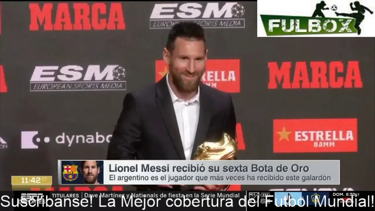 Reporte desde Barcelona- Leo Messi GANA Sexta Bota de Oro