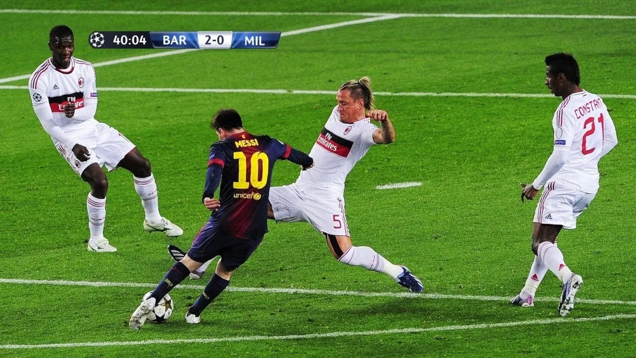 Lionel Messi vs AC Milan (UCL) (Home) 2012-13 English