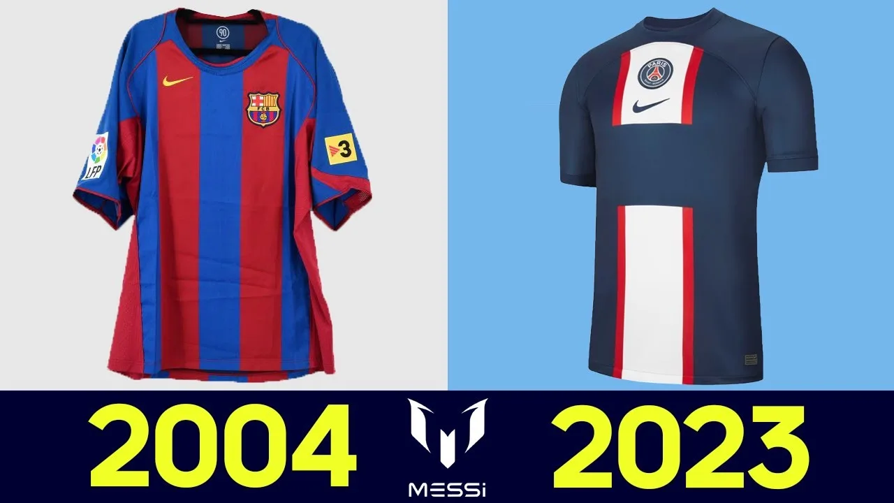 The Evolution of Lionel Messi Football Kits | All Leo Messi
