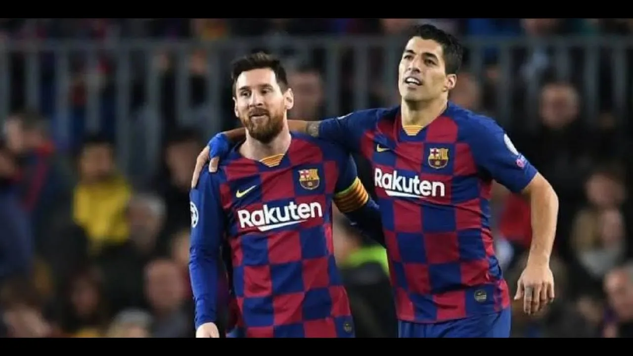 Lionel Messi se despide de Luis Suárez