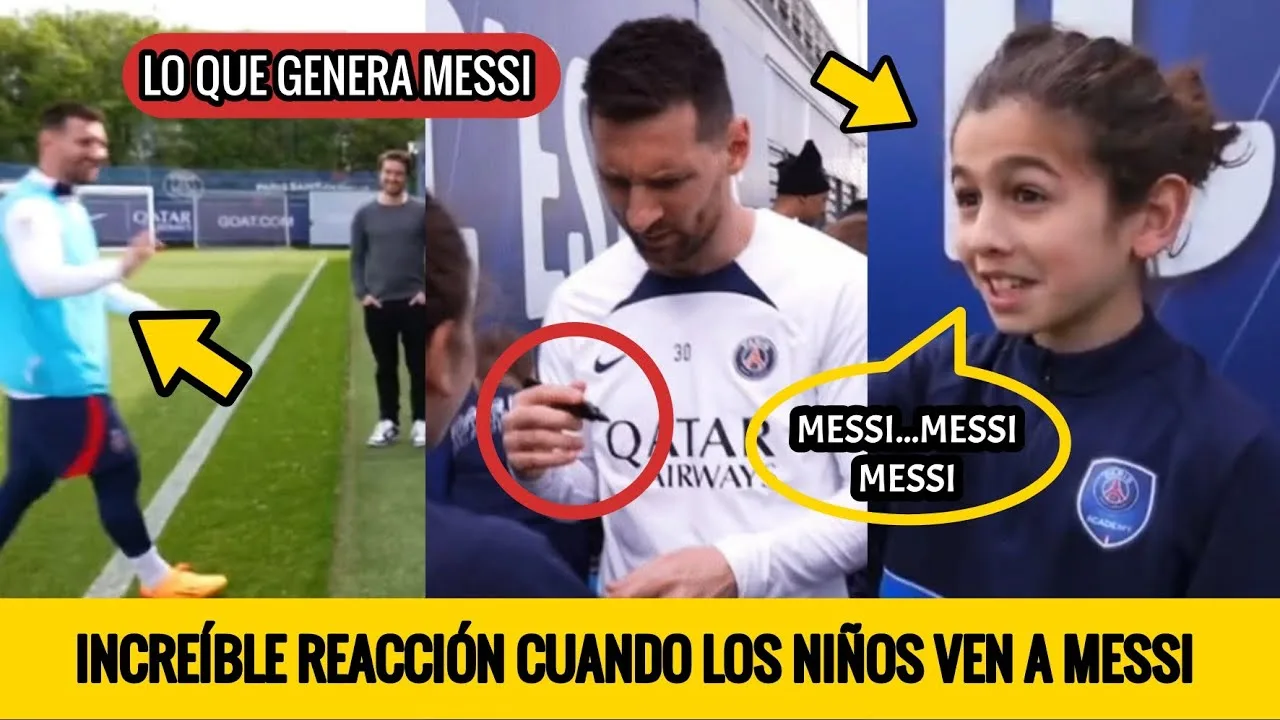 INCREÍBLE REACCIÓN DE ESTA NIÑA CUANDO CONOCE A LEO MESSI EN