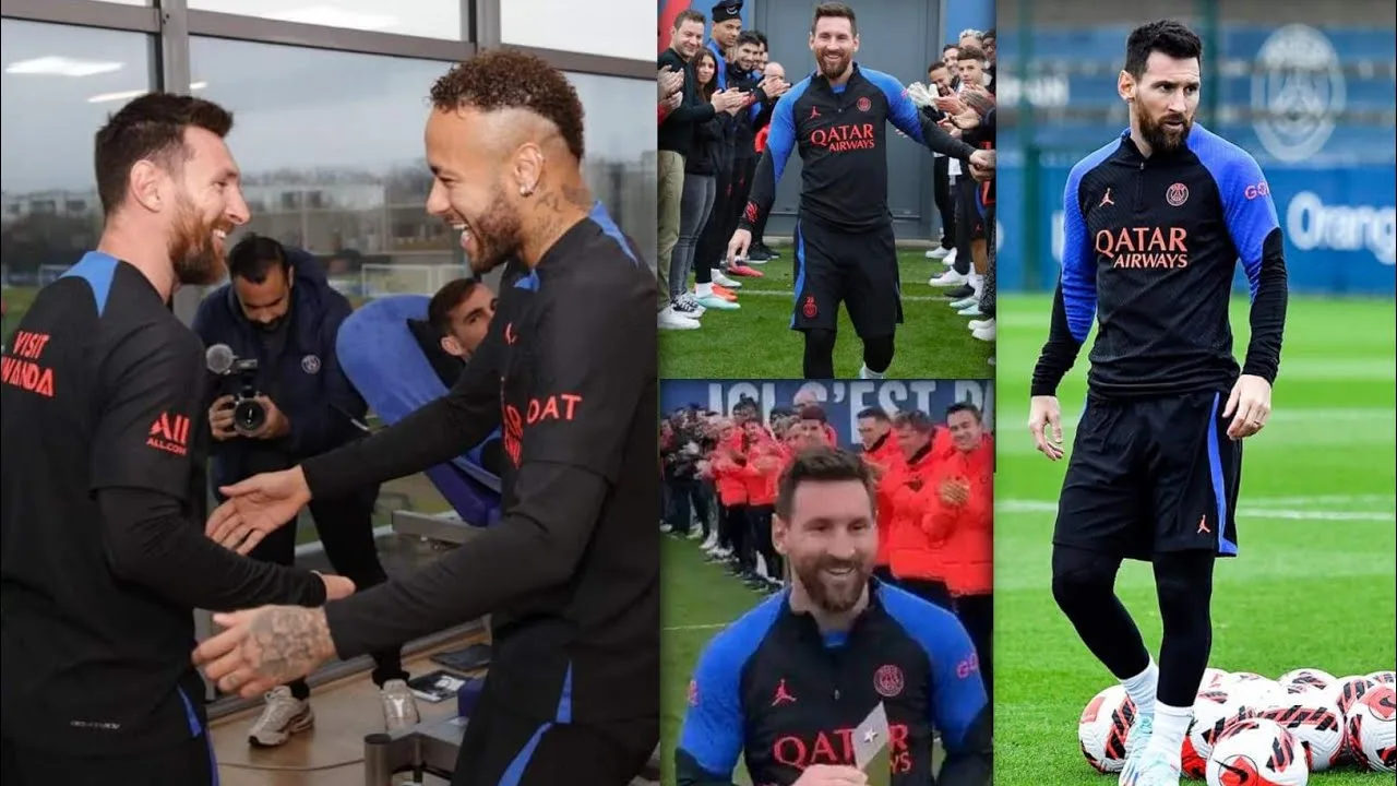 Leo Messi PSG Teammates And Coaches  Gave Him A Guard Of