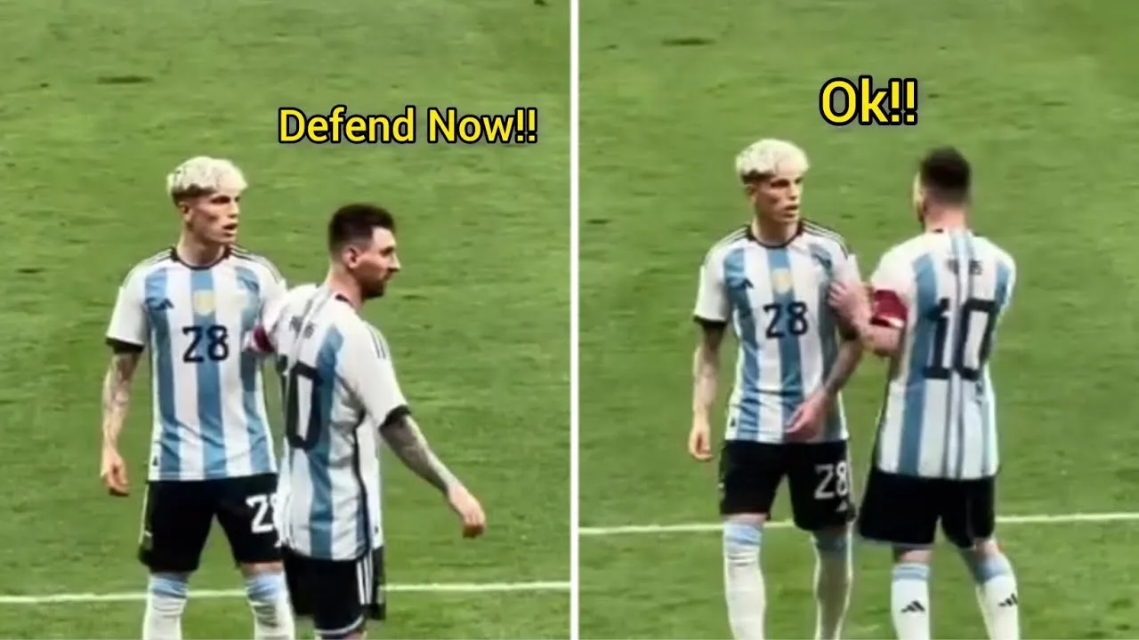 Leo Messi a dit à Garnacho de se défendre en Argentine vs Australie !! 🇦🇷😳😂
