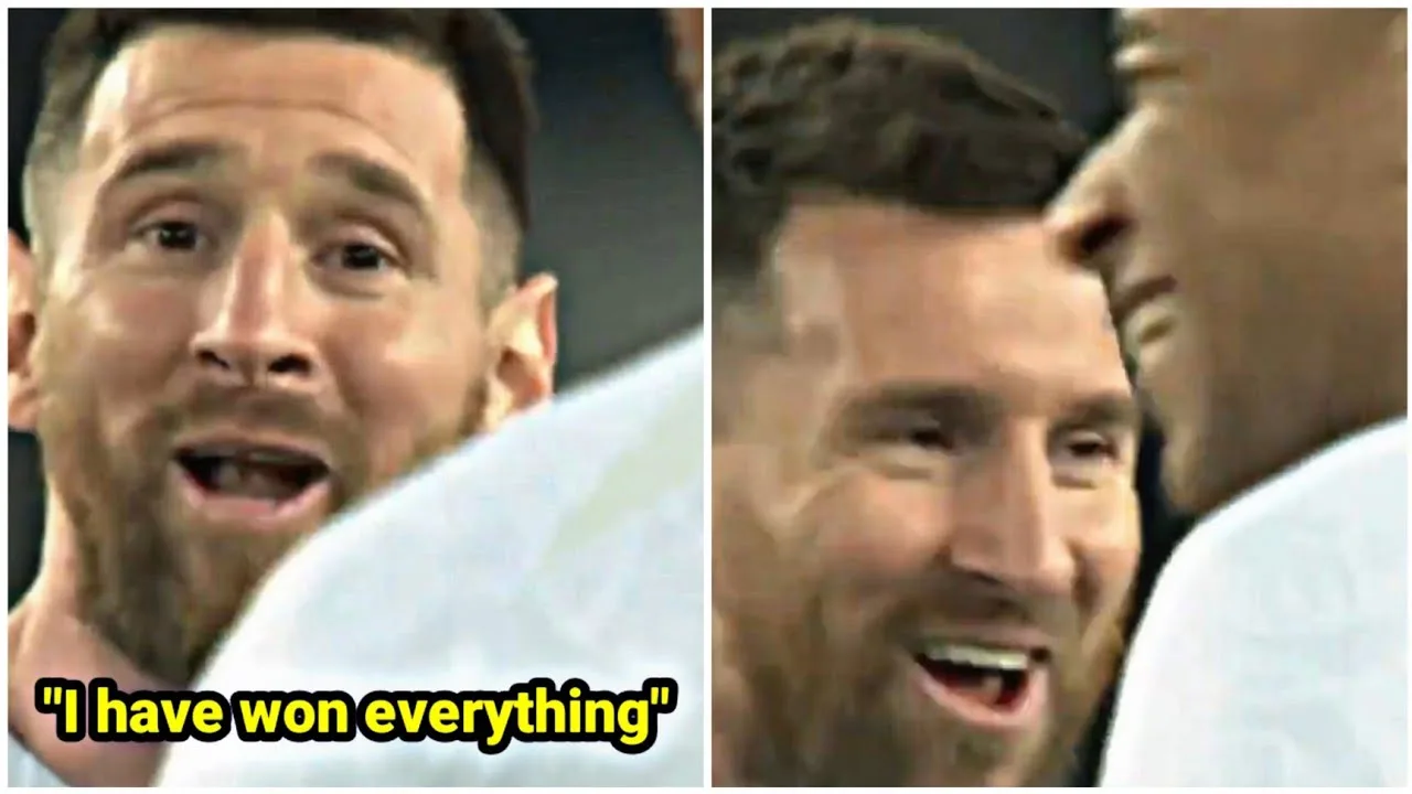 Lionel Messi’s reaction to Mbappe when PSG fans booed &