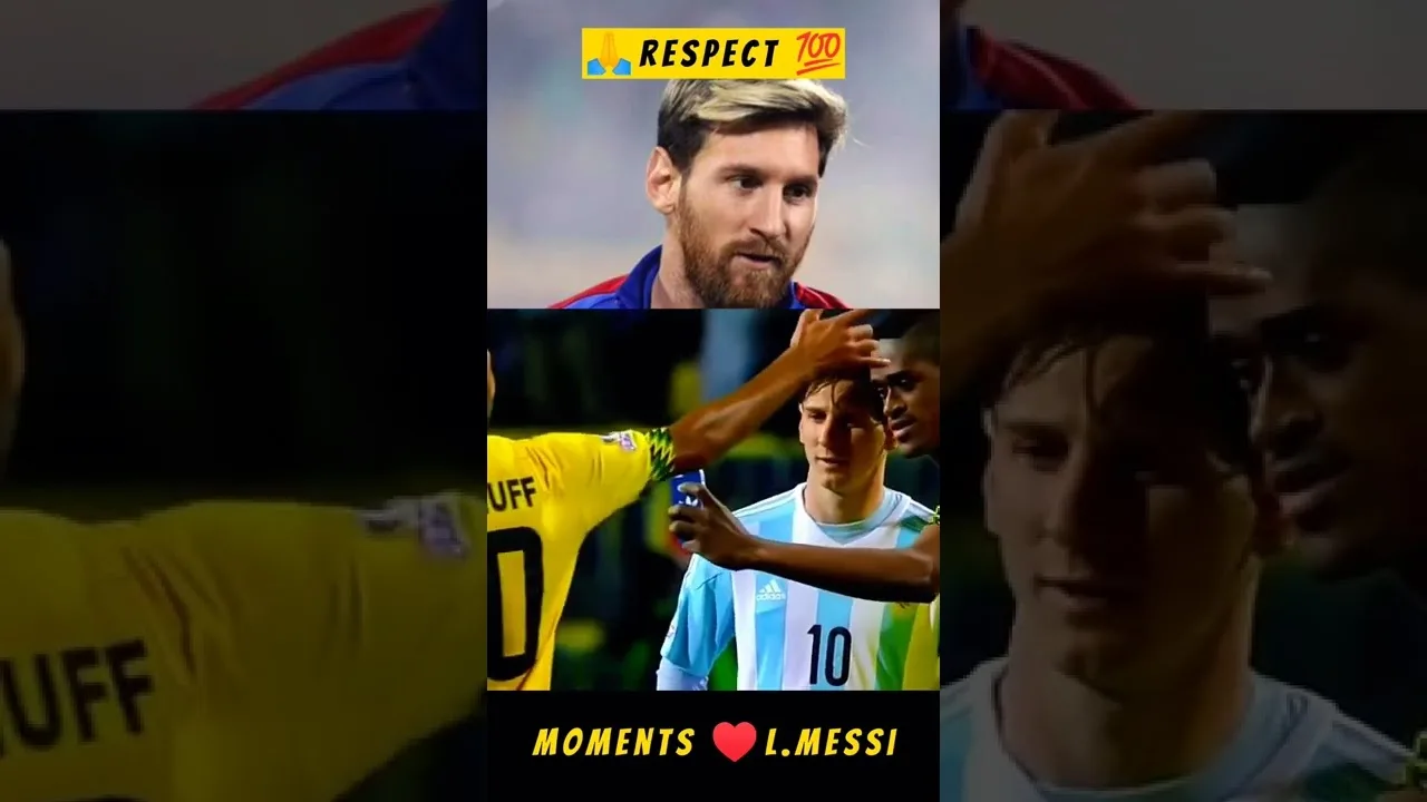 football ♥️moments 💯              #respect 🙏 Leo Messi♥️