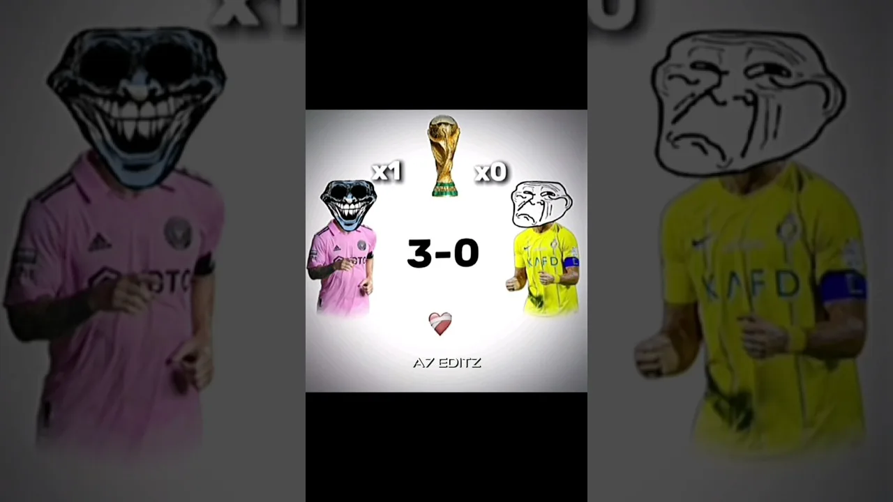 Messi Vs Ronaldo 😈 #shortsvideo #viral #funny #trending