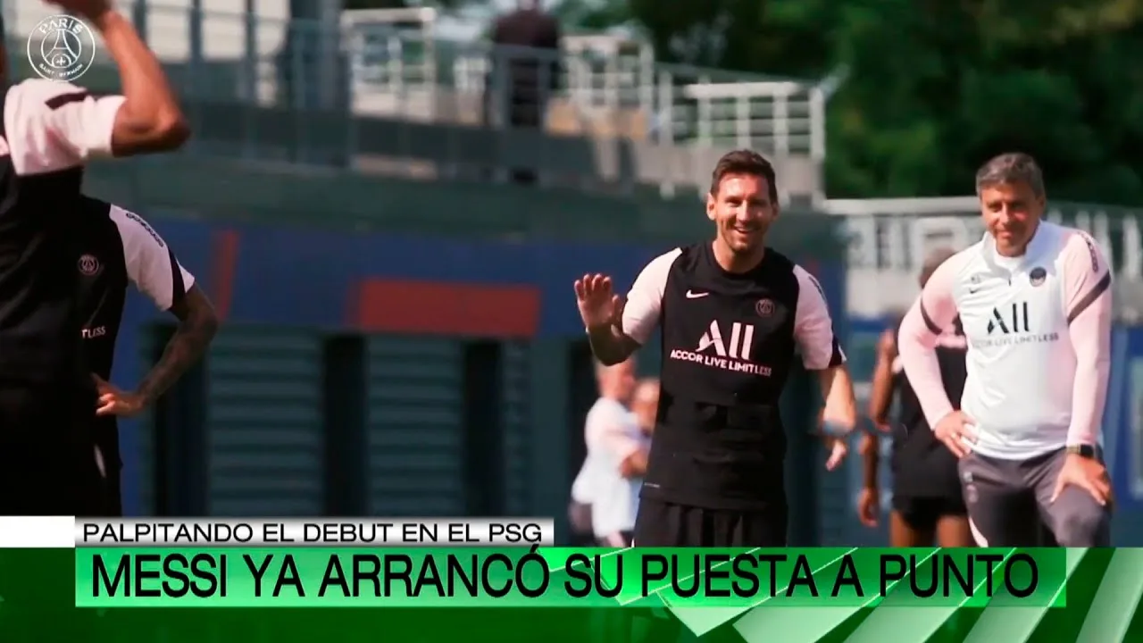 Las caras de felicidad de Lionel Messi entrenando en el PSG