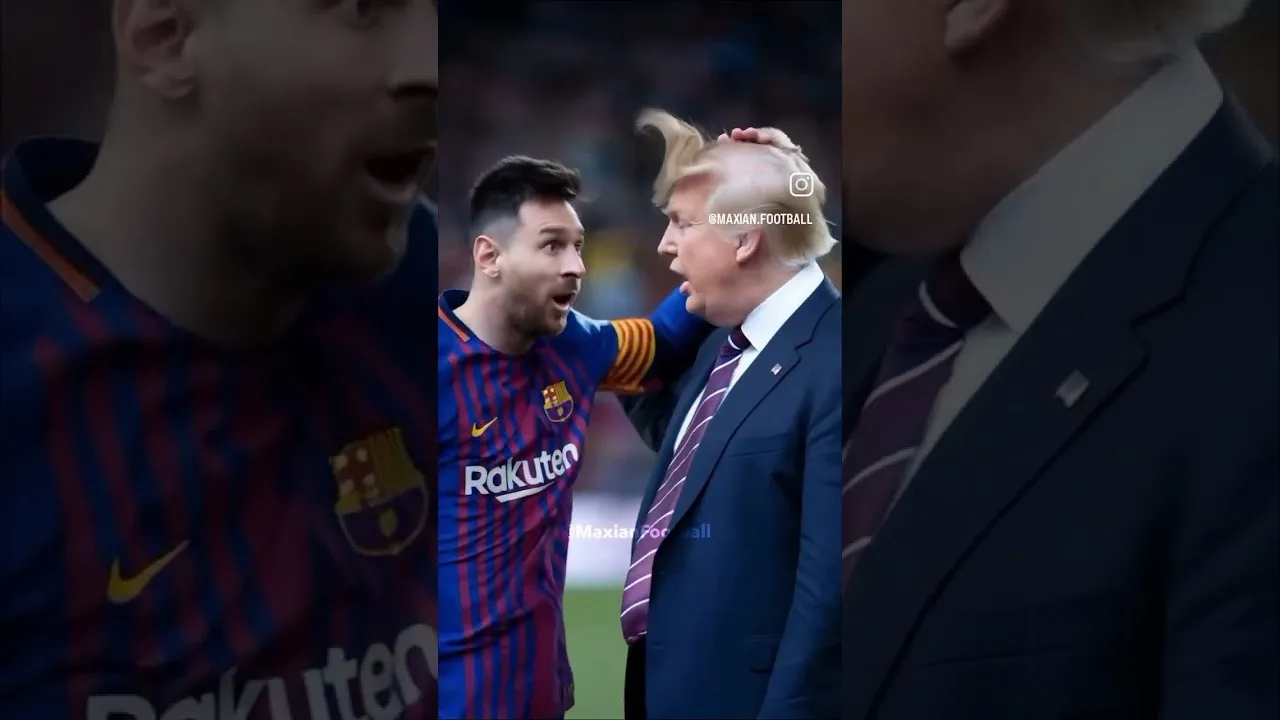 Messi and ronaldo are having fun with donald tramb😆 @LeoMessi @cristiano#funny #shorts #messi