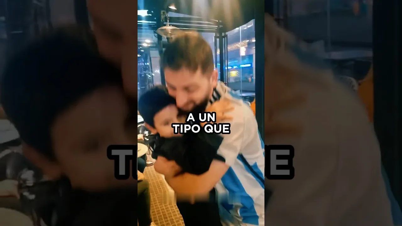 La réaction de Leo Messi pour ce que son double avec ce bébé a fait.