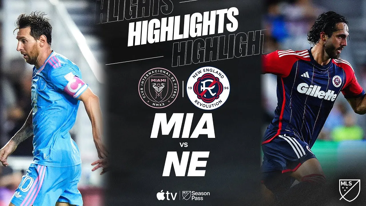Inter Miami CF contre New England Revolution | Faits saillants du match complet | Alba Brace, Messi 3 passes décisives !