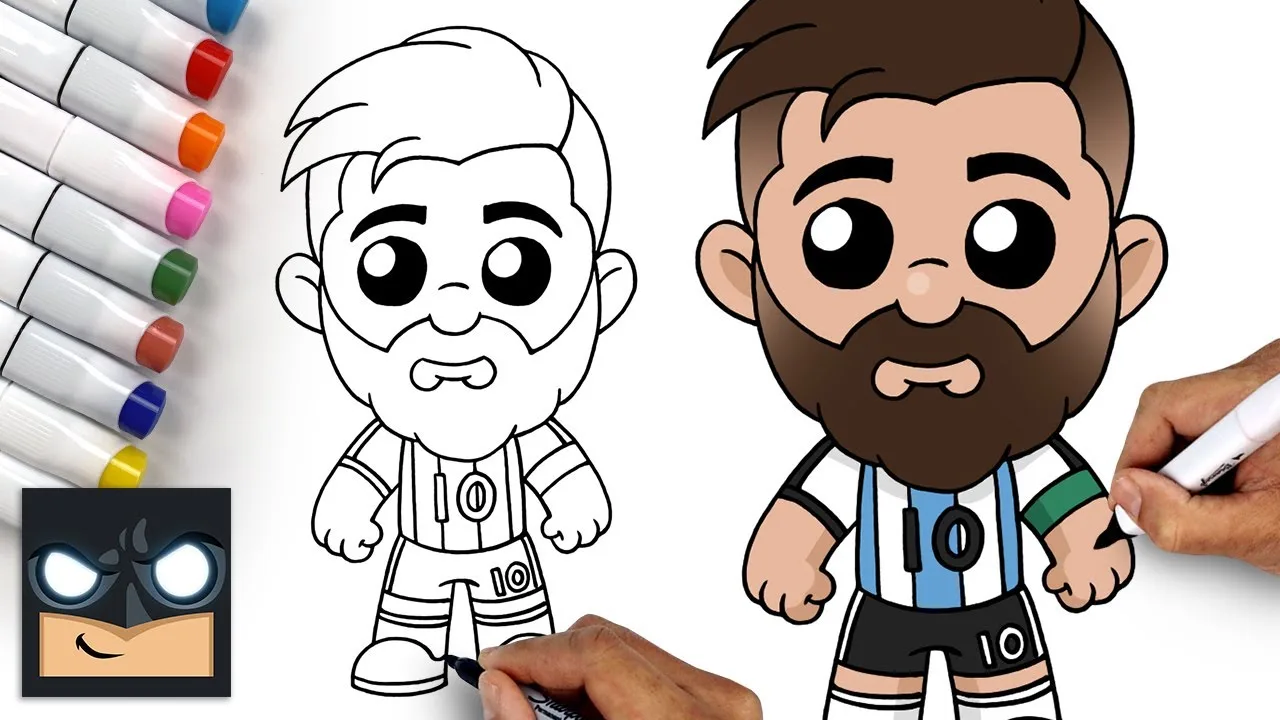 How To Draw Lionel Messi ⚽️ World Cup 2022