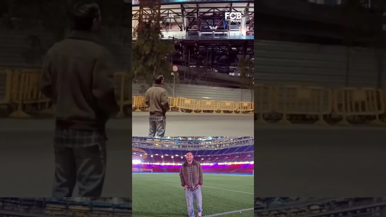 Leo Messi visitando el Nuevo Spotify Camp Nou. #leomessi #messi #fcbarcelona