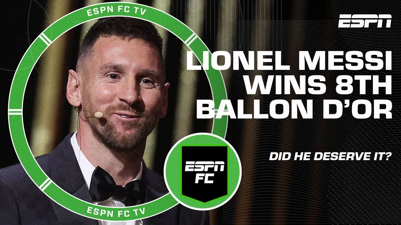 LIONEL MESSI WINS HIS EIGHTH BALLON D’OR  ‘OF COURSE he