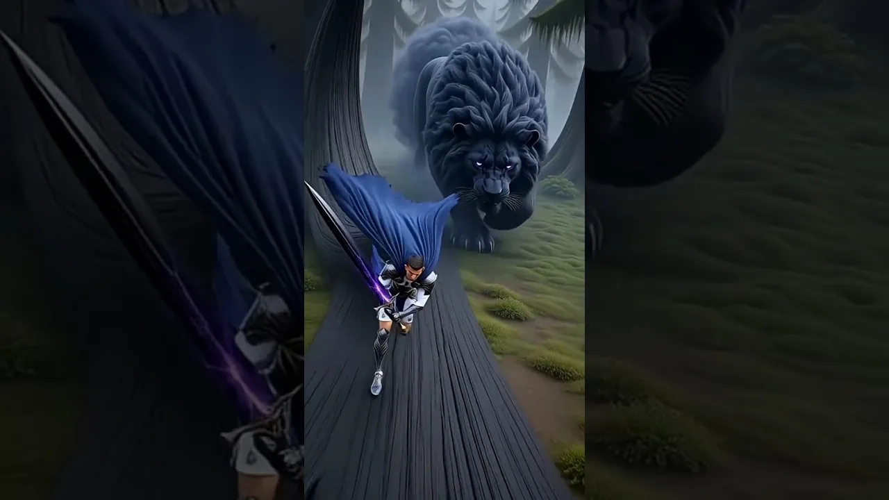 Messi, Neymar et Mbappé contre le Colossal Obsidian Shadow Lion de Ronaldo #ronaldo #messi #goat #ronaldoai