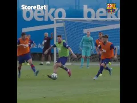 Lionel Messi is back in training!