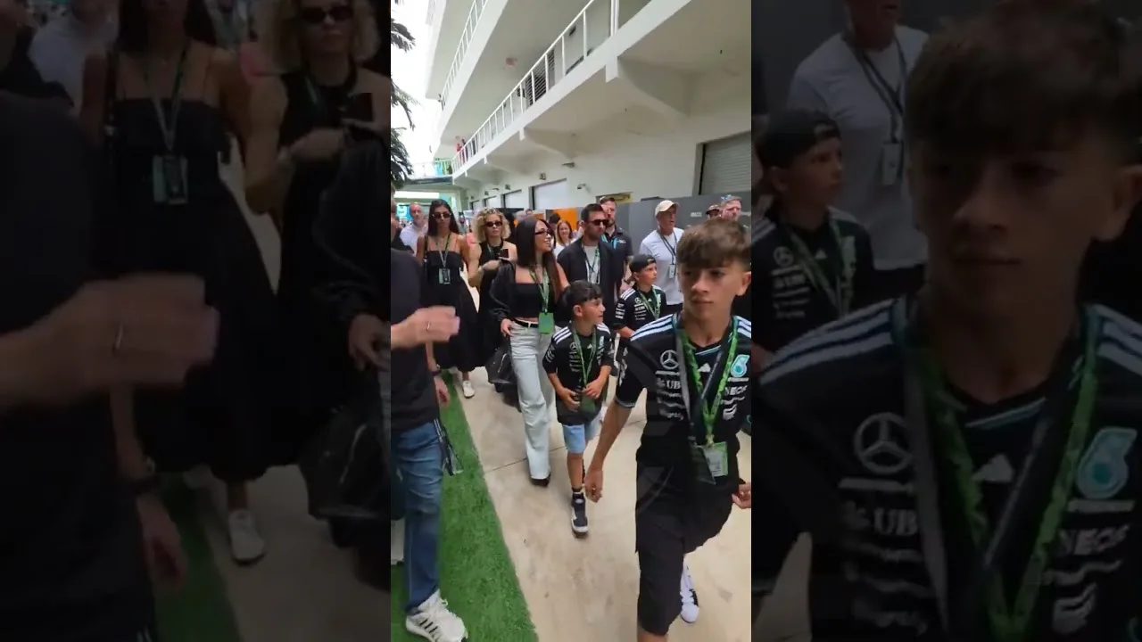 Leo Messi et sa famille sont allés encourager Franco Colapinto 😍 #leomessi #messi #f1 #colapinto