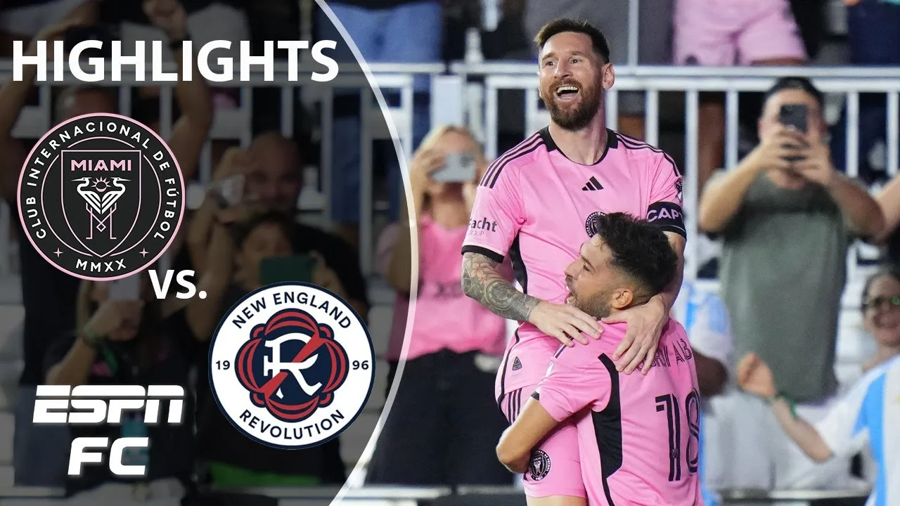 LIONEL MESSI HAT TRICK 😮 Inter Miami contre New England Revolution | Faits saillants de la MLS | ESPN FC