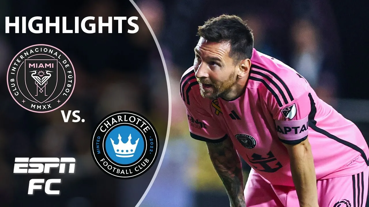 LIONEL MESSI PRÉCISION 😤 Inter Miami vs Charlotte FC | Faits saillants de la MLS | ESPN FC