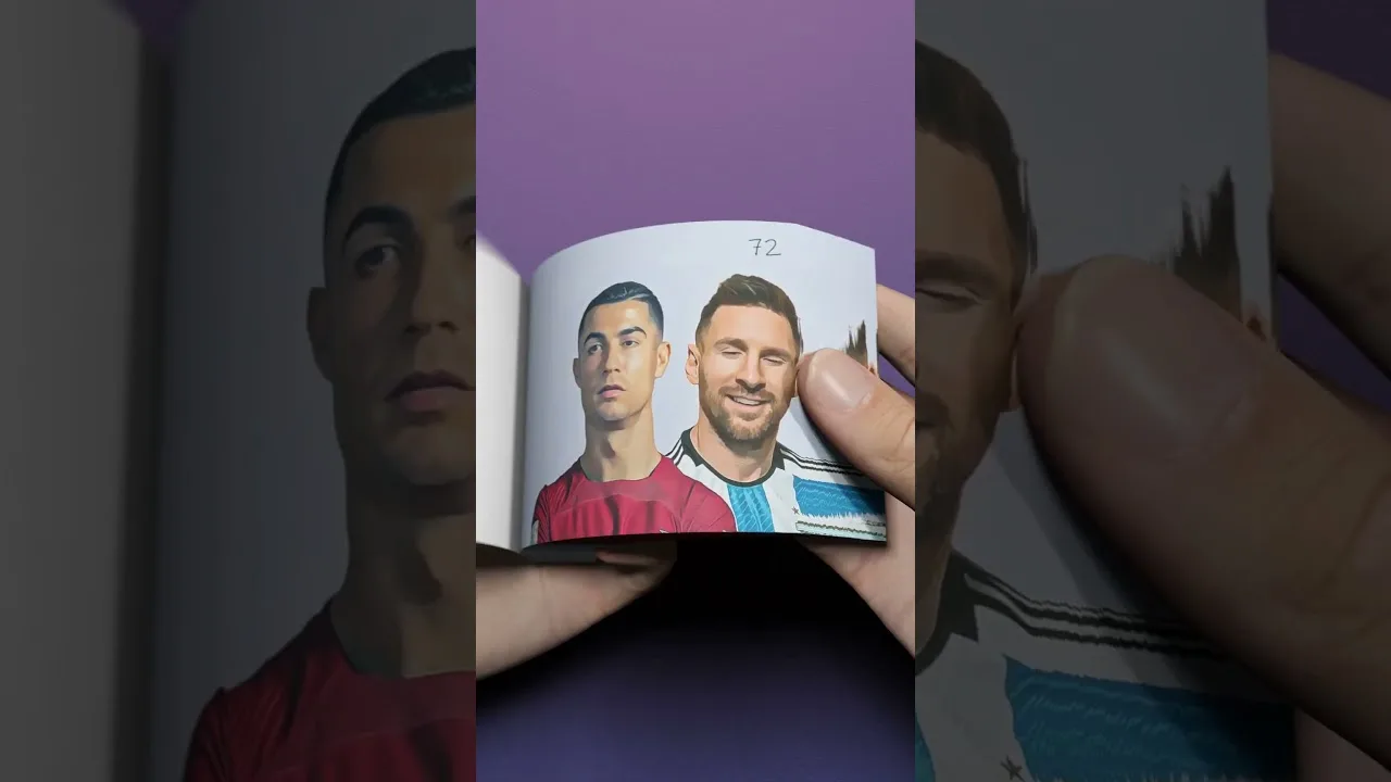 Lionel Messi et Ronaldo chantant « Death Bed » FlipBook #goat #flipbook #shorts