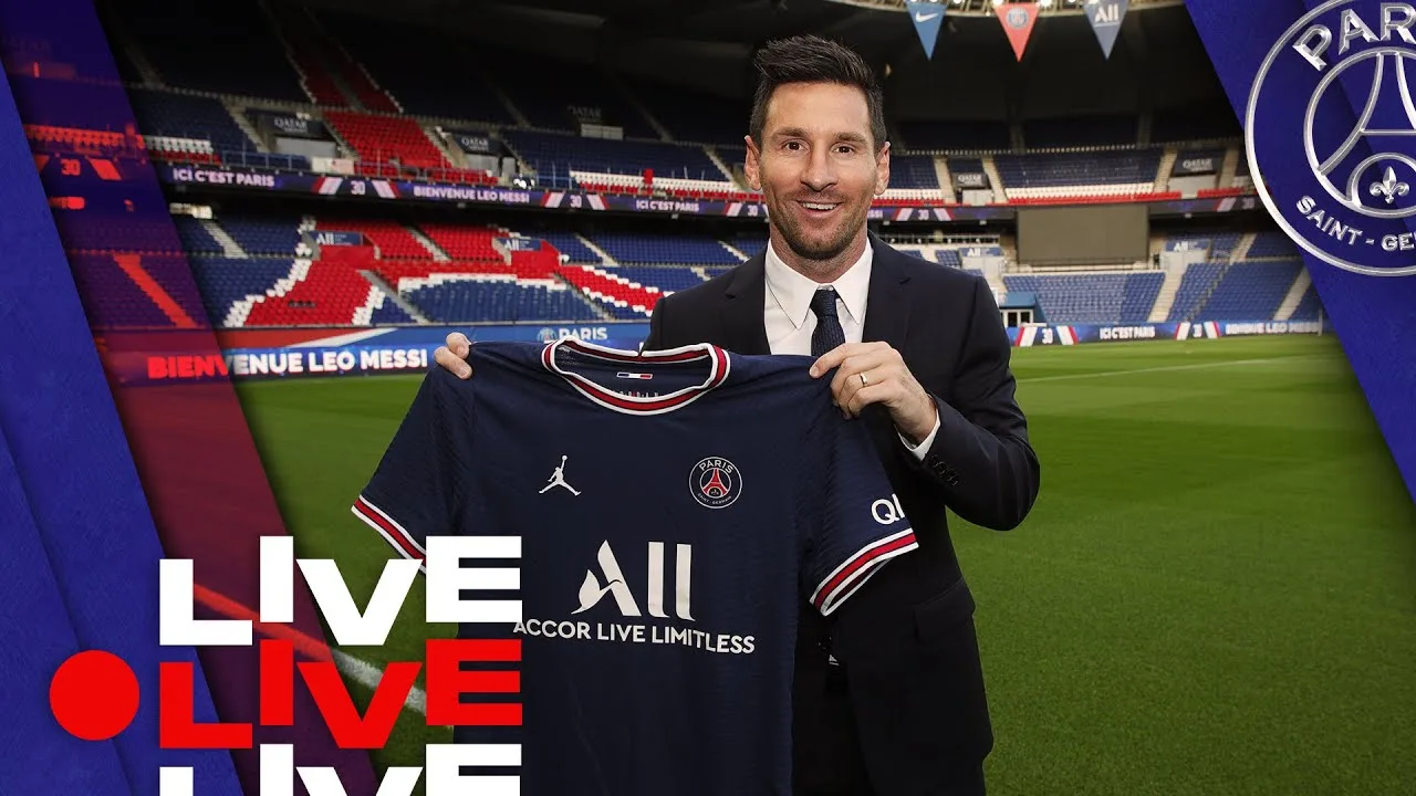 Présentation de Léo Messi en direct du Parc des Princes