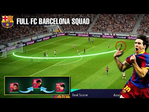 Super Goal by Iconic Leo Messi  || Full FC Barcelona Squad