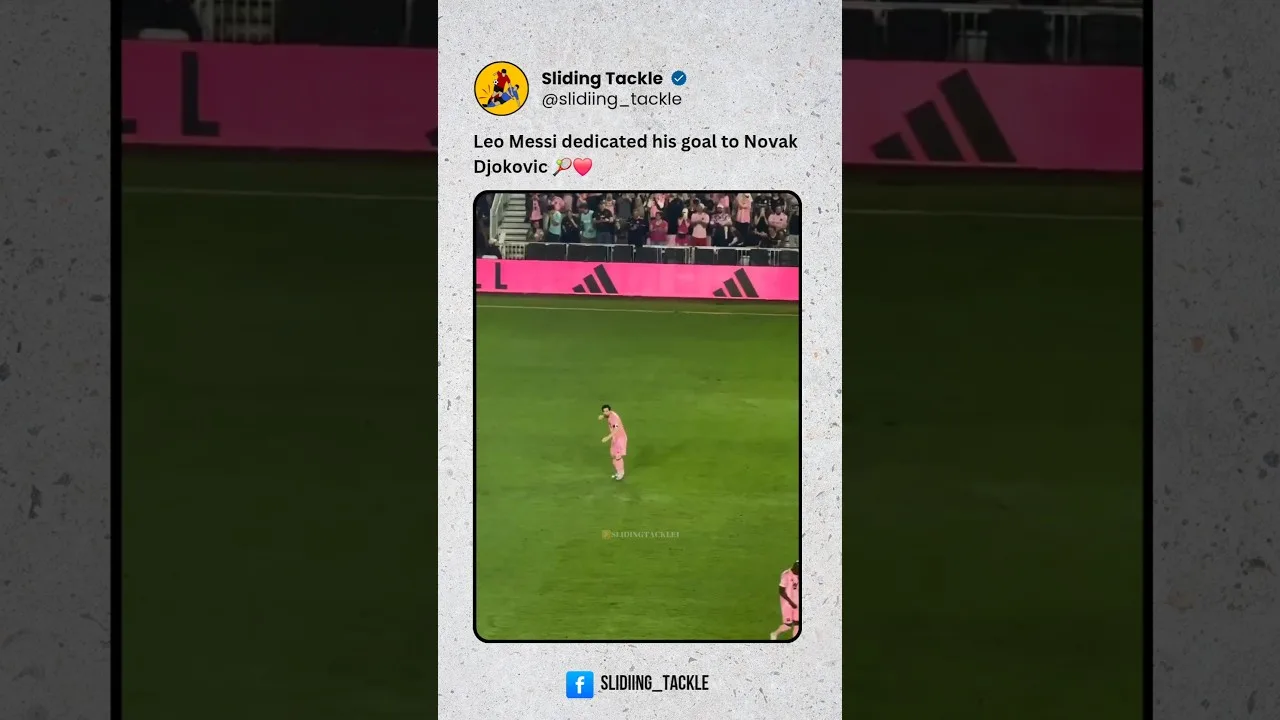 Leo Messi dedicated his goal to Novak Djokovic 🎾❤️ #leomessi #novakdjokovic #messi