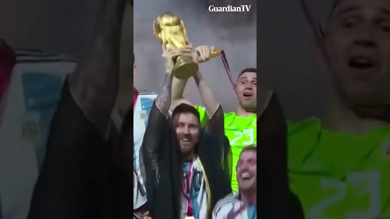 Moment Lionel Messi lifted the FIFA World Cup trophy for