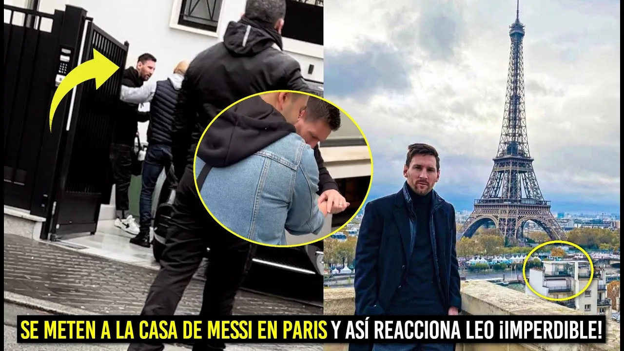 SE METEN A LA CASA DE MESSI EN PARIS , LEO SALE Y ASÍ