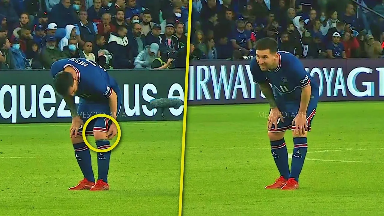 The moment Lionel Messi got injured and substitution – vs