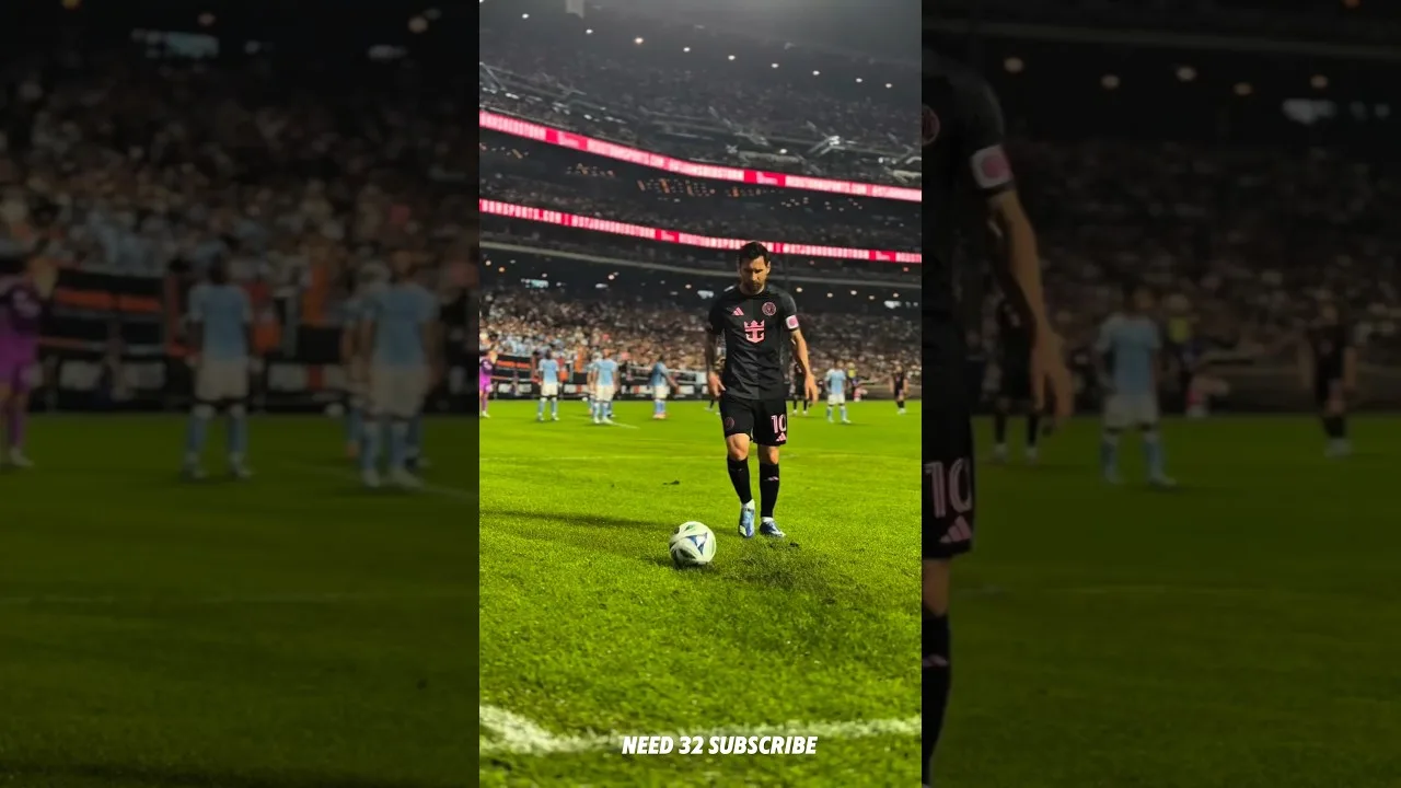 Lionel Messi tire un coup franc aujourd’hui 🤯🔥