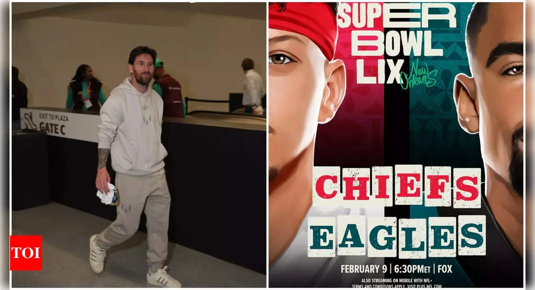 La chèvre est dans le bâtiment: Lionel Messi arrive pour regarder le Super Bowl Lix Live | NFL News