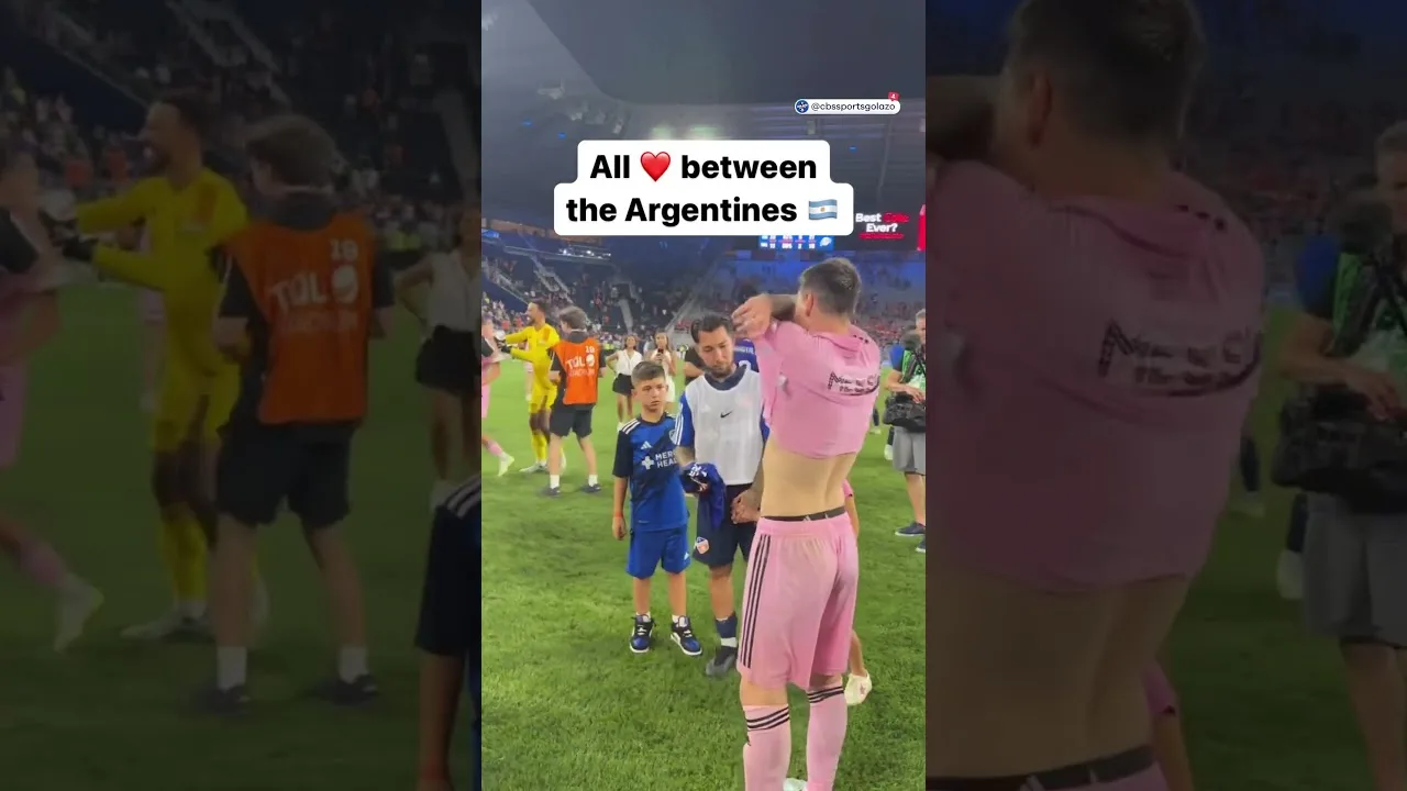 Lucho Acosta et Lionel Messi échangent leurs maillots après l’US Open Cup ! 🤝