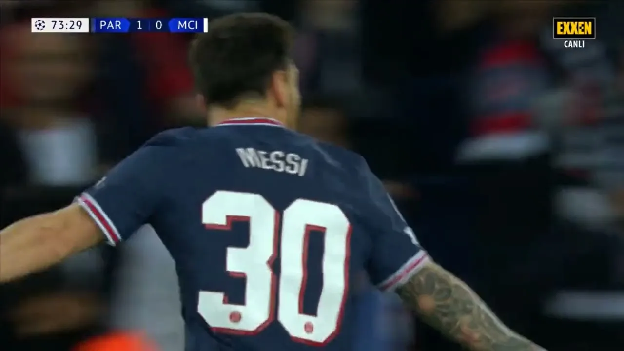 Leo Messi first goal for PSG (vs Man. City)