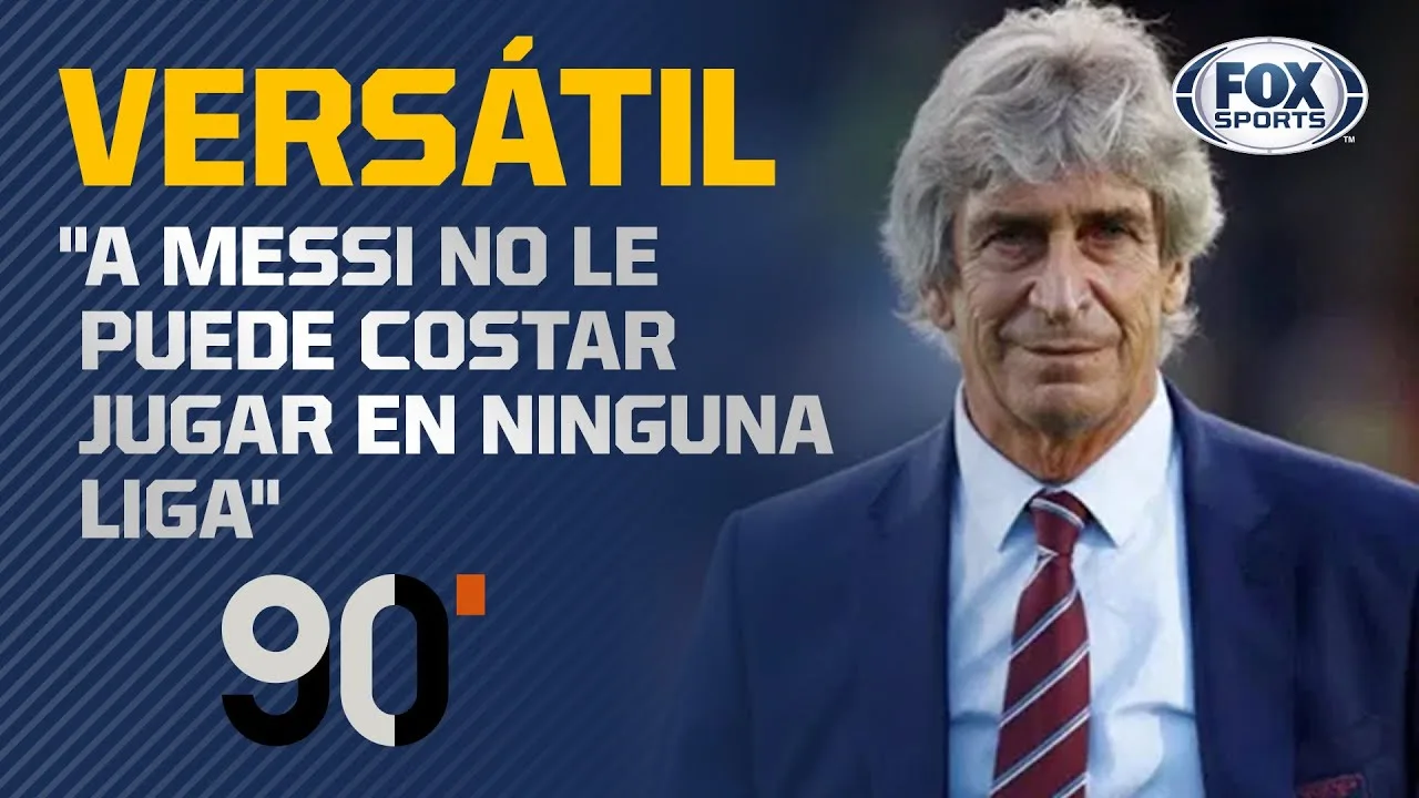 Manuel Pellegrini y Lionel Messi