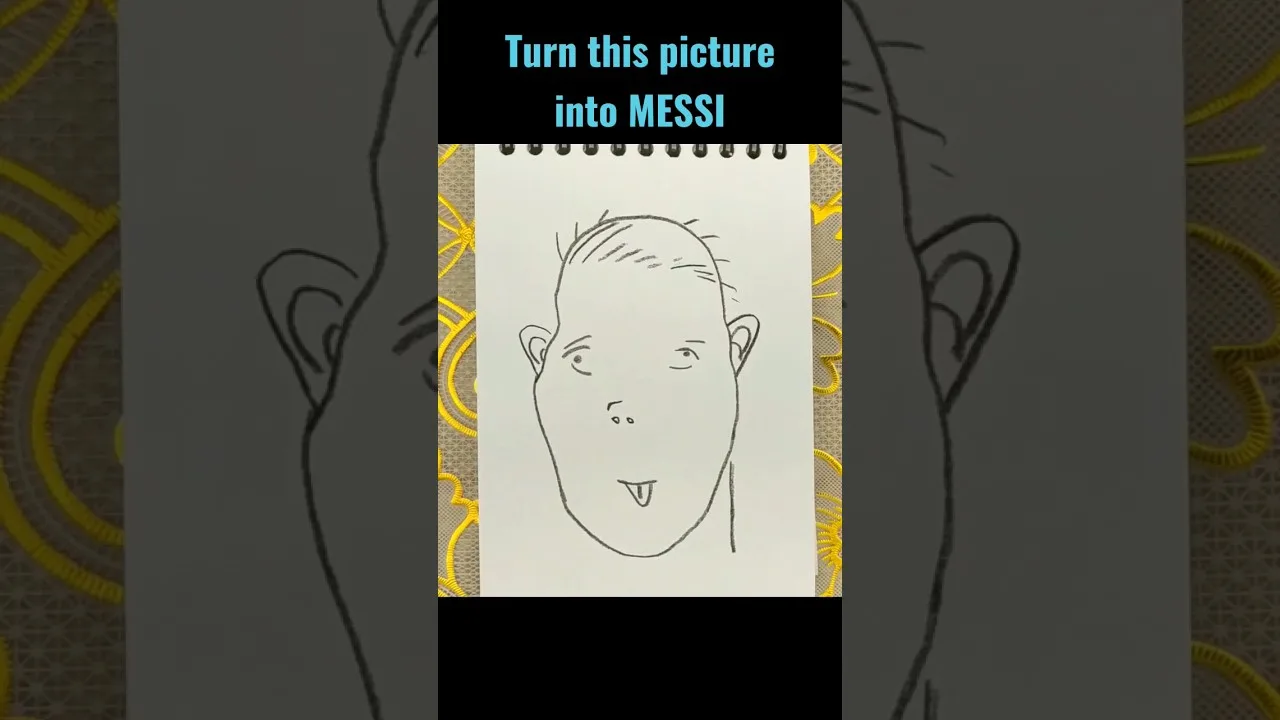 How to turn this into LIONEL MESSI #draw #drawing #messi #lionelmessi #football #ballondor #soccer