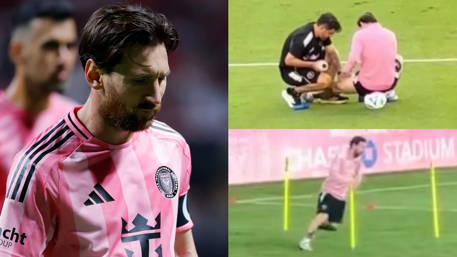 Lionel Messi Fitness Les préoccupations se développent à mesure que Inter Miami Superstar reçoit un traitement sur la jambe après la formation seule en ouverture avant le conflit de MLS avec le Philadelphia Union