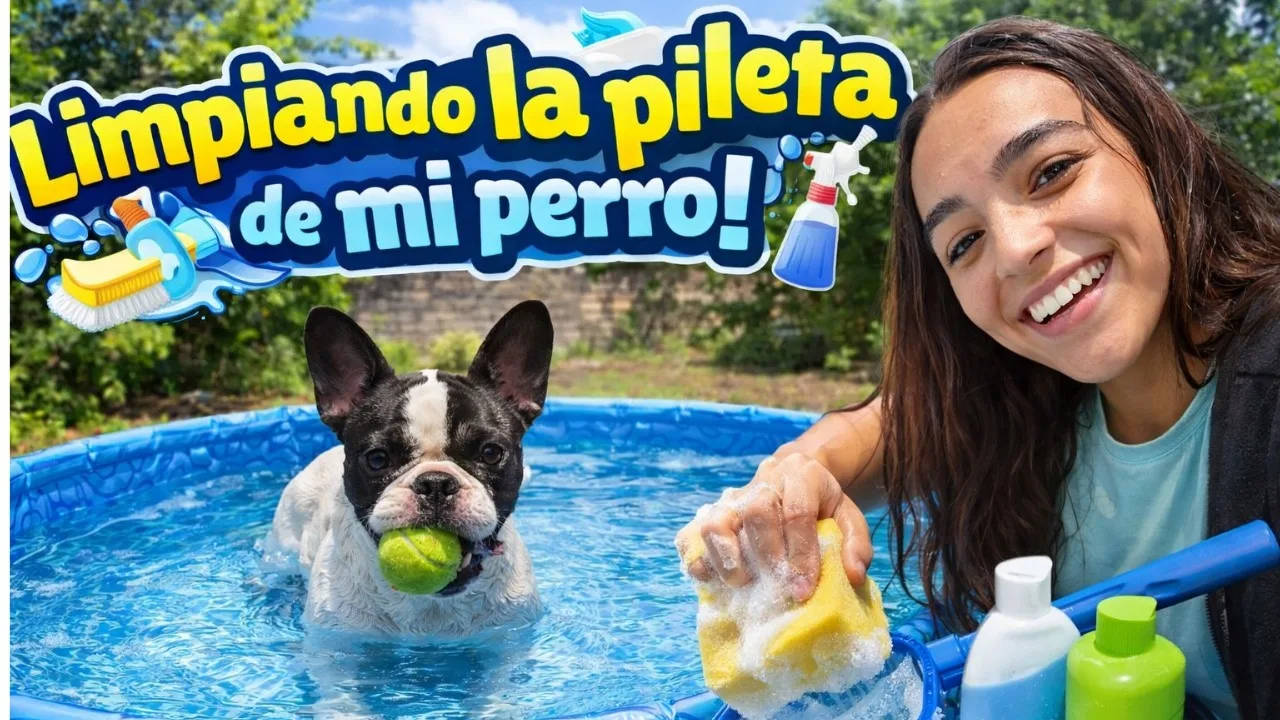 J’ai nettoyé la piscine de mon chien DUKO ANDRES IGNACIO LIONEL MESSI 🐶🧼| Plus d’Andrade
