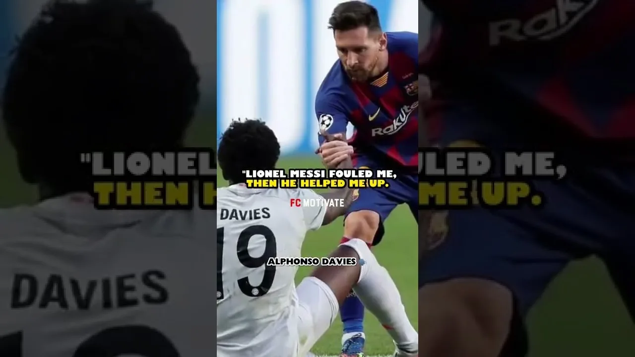 Alphonso Davies talks about Leo Messi  #messi #football