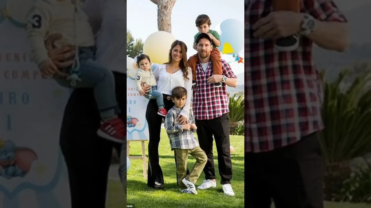 Lionel Messi and Antonella Roccuzzo  with family  ||