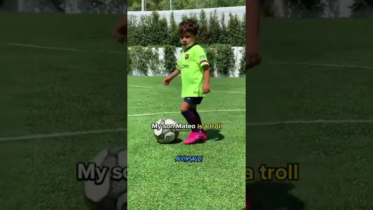 Mateo Messi trolls his father lionel messi#shorts