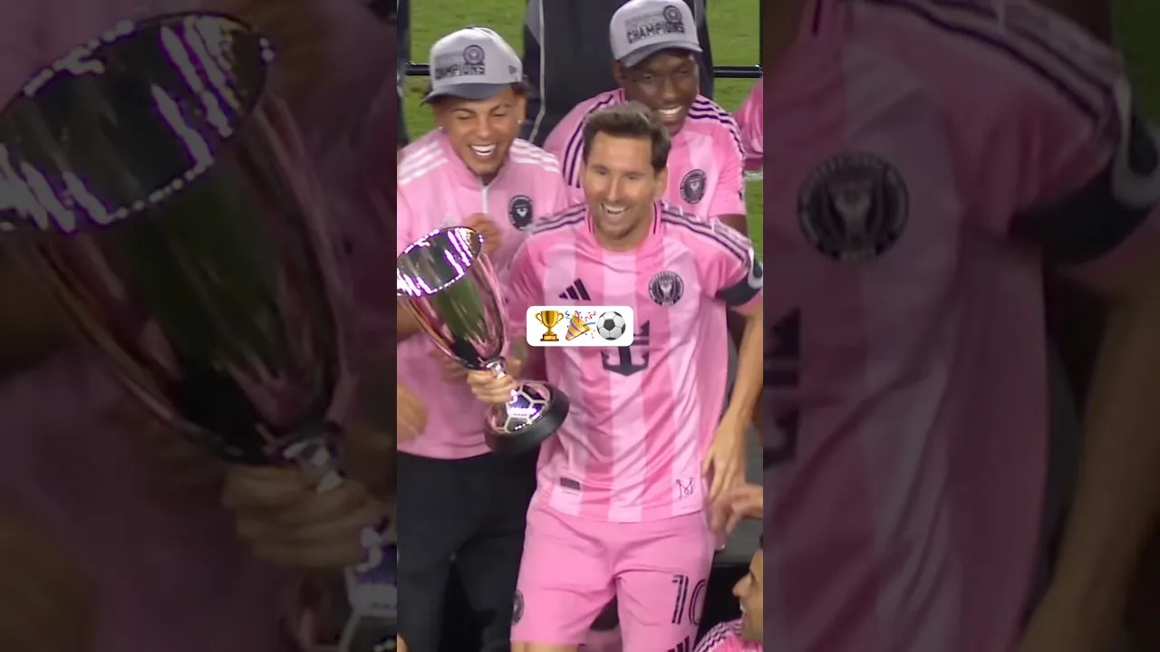 Leo Messi lève la coupe et fait la fête avec l’équipe de l’Inter Miami FC 🦩🏆🎉