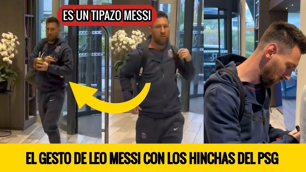 INCREÍBLE GESTO DE LEO MESSI CON UNOS HINCHAS DEL PSG EN EL