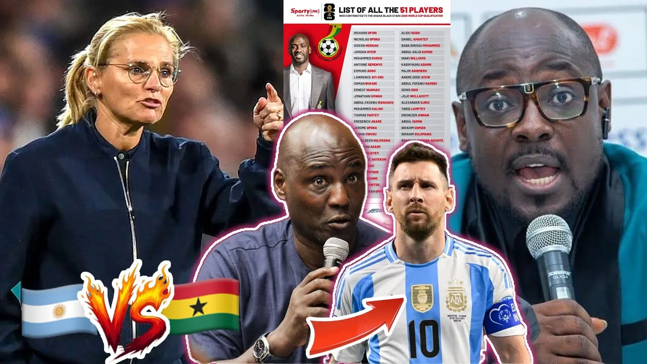 BLACK STARS CHOQUE UNE ÉQUIPE DE 51 MANS ! LEO MESSI ARGENTINE… ANTHONY BAFFOE PARLE L’ENTRAÎNEUR D’ANGLETERRE PARLE