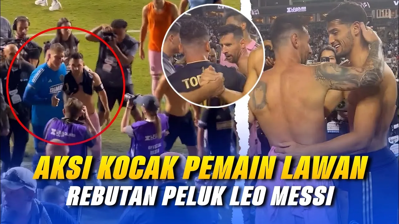 Berebut Pelukan Leo Messi!! Reaksi Pemain Philadephia Union