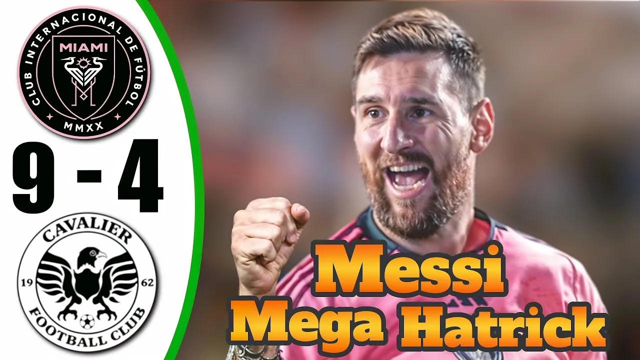 Messi Back Crazy Mega Hat-Trick 💥 Inter Miami vs Cavalier 9-4 – Tous les buts et points forts – 2025