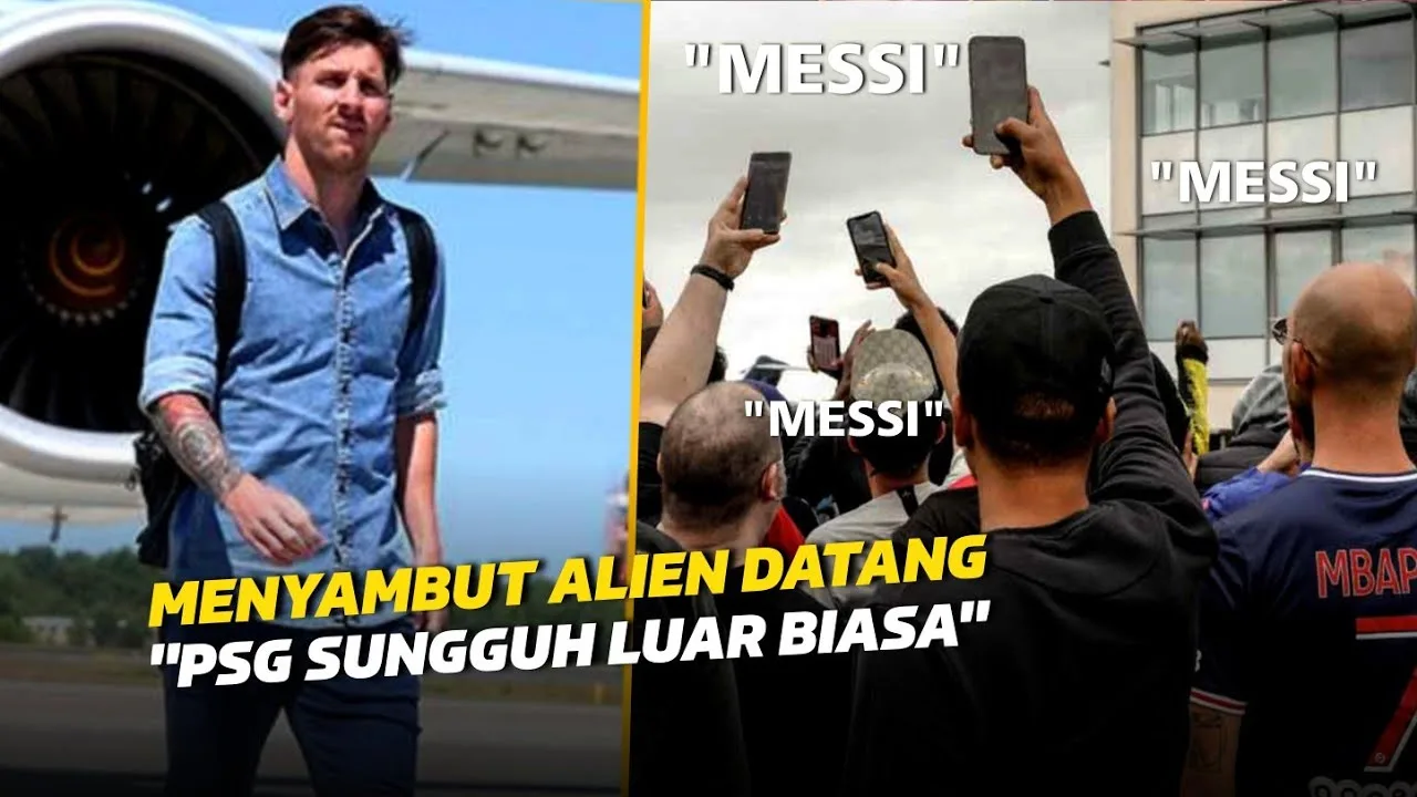 MESSI TIBA DI PARIS  Lihat Cara Fans PSG Menyambut