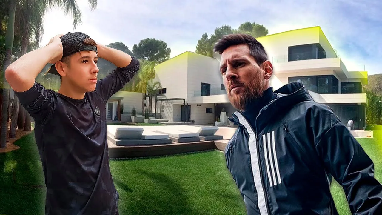 VOY A LA CASA DONDE VIVE LEO MESSI ASI ES LA CASA DEL