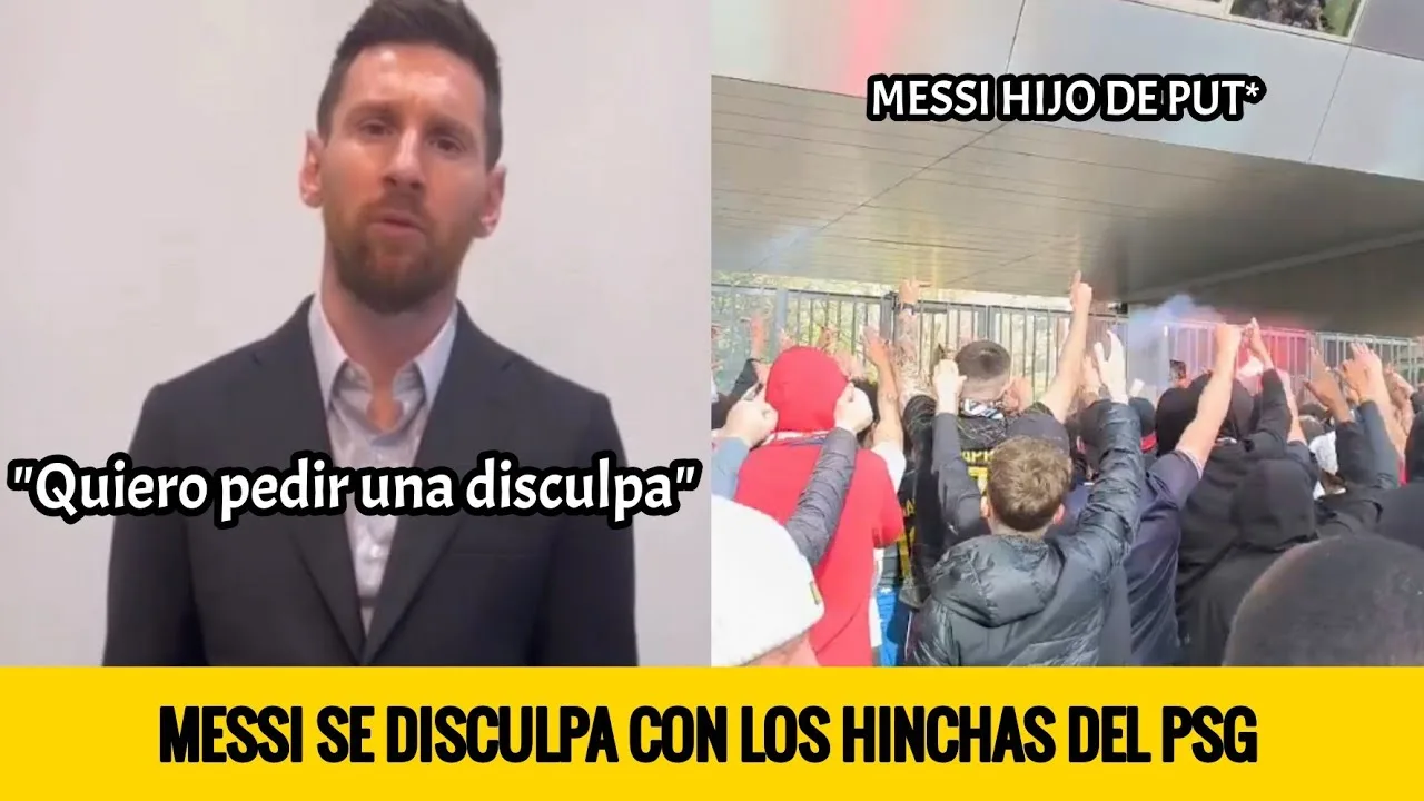 ¡ÚLTIMA HORA! LEO MESSI SE DISCULPA CON LOS HINCHAS DEL PSG