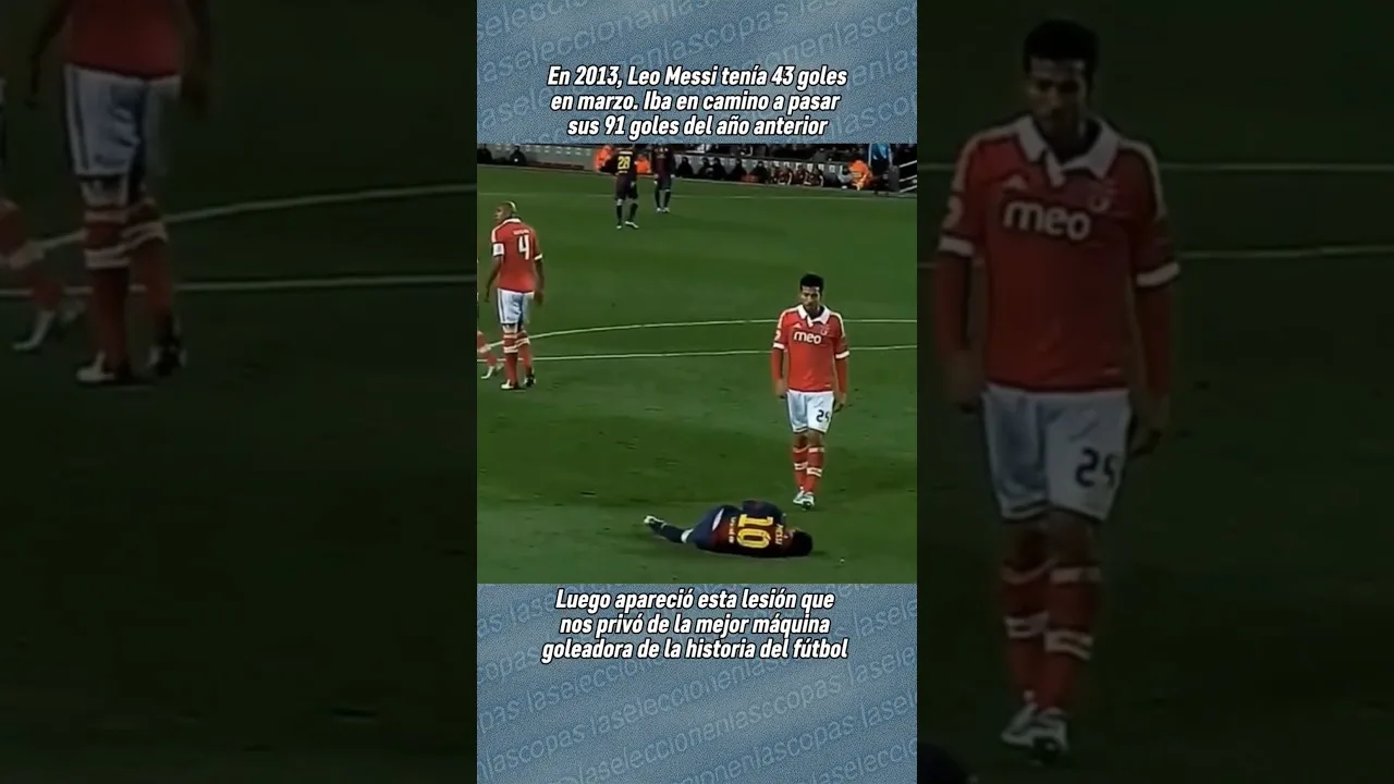 En 2013, Leo Messi tenía 43 goles en marzo y luego tuvo una lesión que le llevó 56 días